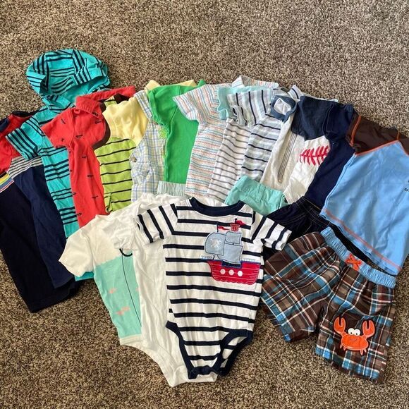 18 month toddler boy short sleeve clothing bundle - Picture 1 of 10